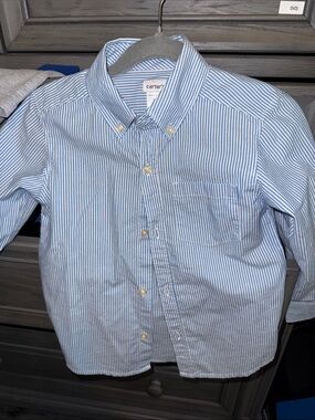 Carter's Boys Light Blue & White Striped  | 3T
